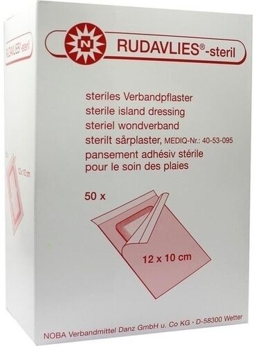 Rudavlies-steril Verbandpflaster 10x12 cm