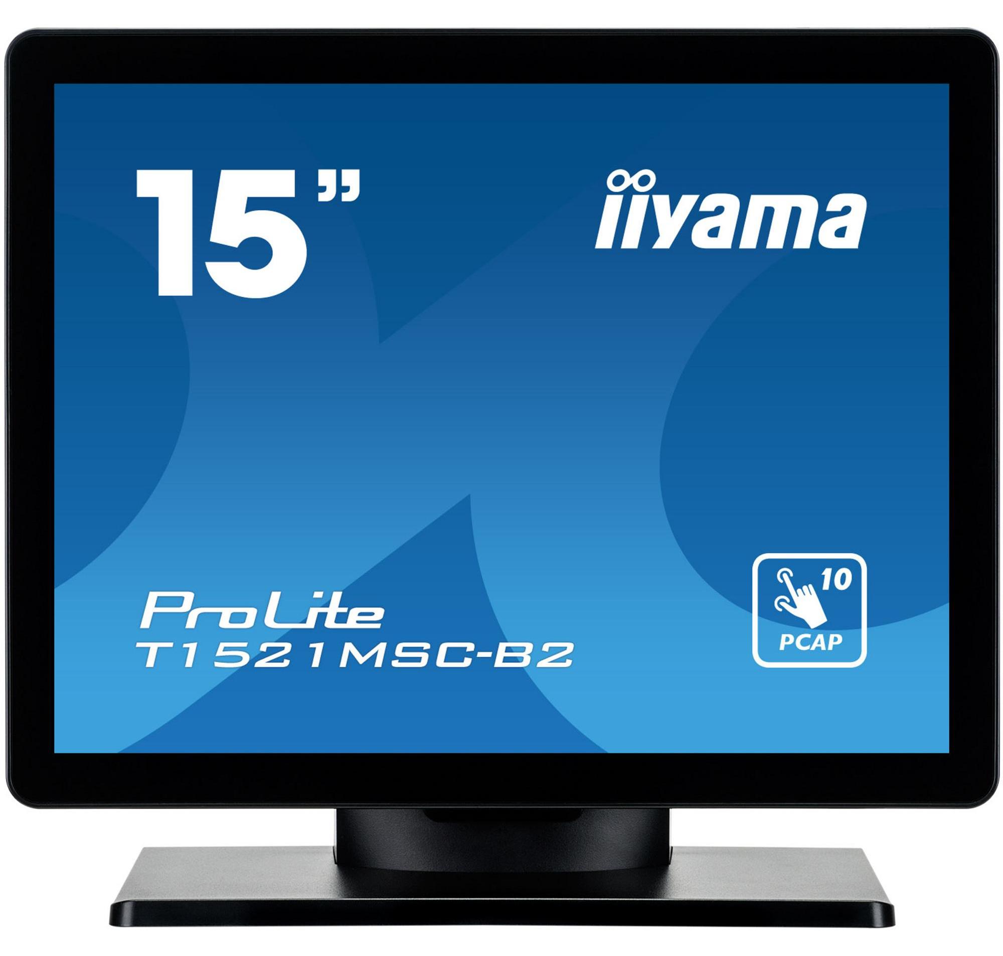 iiyama ProLite T1521MSC-B2, 38,1 cm (15"), 1024 x 768 Pixel, XGA, LED, 8 ms, Schwarz