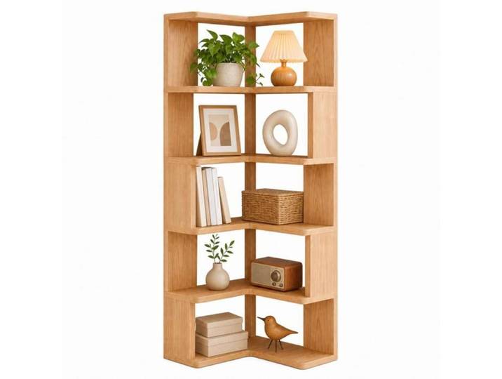 Étagère d'angle à 5 étages-MENGDA-Grande étagère d'angle moderne-Pour salon chambre à coucher bureau-40*40*162cm