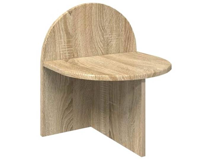 KUPTYERFG Nachttisch Sonoma-Eiche 40x35,5x45,5 cm Holzwerkstoff Modernes Design in Sonoma-Eiche Optik für Schlafzimmer oder Gästezimmer. Flexibel wandmontiert oder freistehend nutzbar.