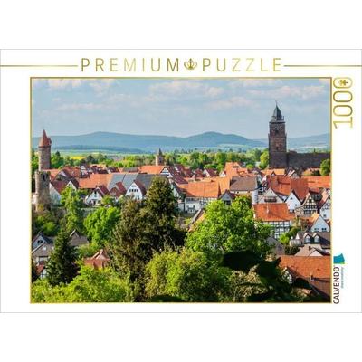 CALVENDO Puzzle Grebenstein vom Burgberg aus gesehen | 1000 Teile Lege-Größe 64x48cm Foto-Puzzle für glückliche Stunden