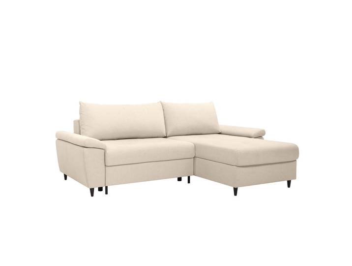 Mid.you Ecksofa, Beige, Holz, Füllung: Silikon, Schaumstoffflocken, Ottomane rechts, Ottomane links, links montierbar, rechts montierbar, 248x174 cm, Made in EU, seitenverkehrt erhältlich, Armteil links, Armteil rechts, Wohnzimmer, Sofas & Couches, Wohnlandschaften, Ecksofas