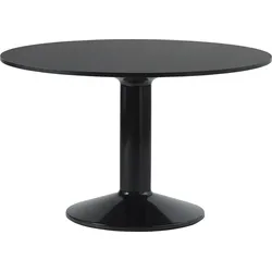 Midst Tisch 120 cm rund schwarz Linoleum