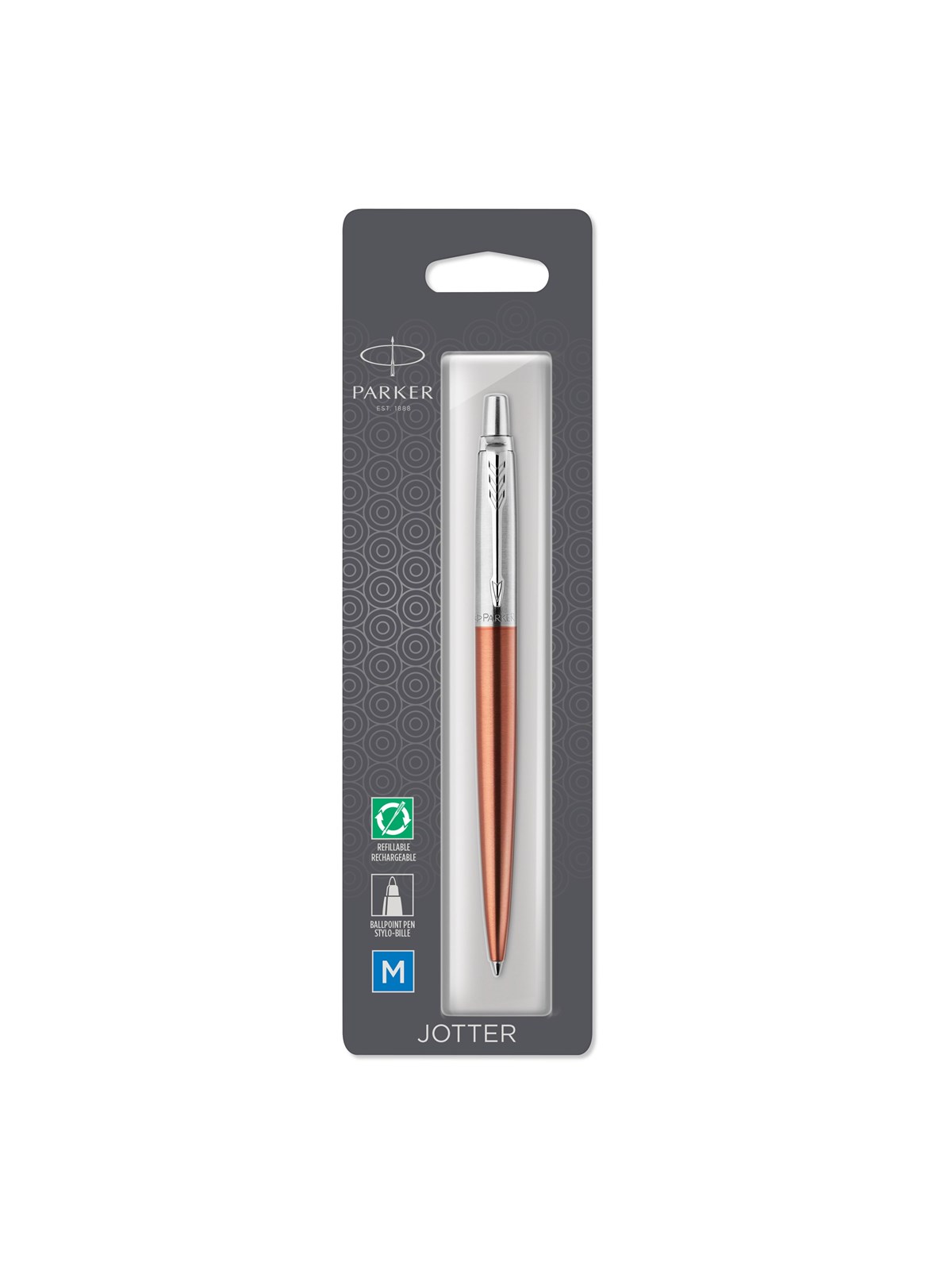 Parker Jotter Kugelschreiber | Chelsea Orange | Mittlere Spitze | Blaue Tinte | Blister-Verpackung