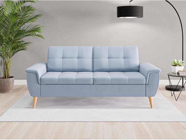 Einzelsofa Rio - Blau (Taubenblau) - Feiner Mikrofaserstoff