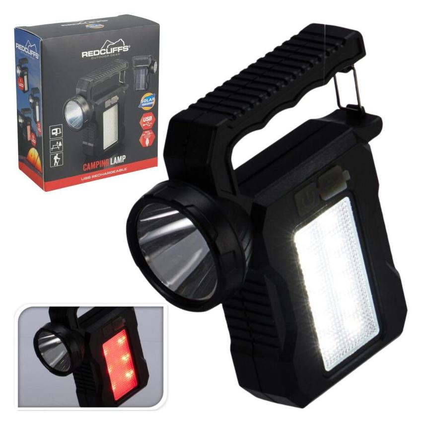 Redcliffs Flashlight Camping Lamp USB Charging and Solar (67528292)