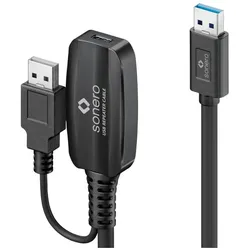 Purelink sonero USB 3.2 Gen1x1 Aktive Verlängerung - A/C - schwarz - 10,00m (10 m, USB 3.2 Gen 1), USB Kabel