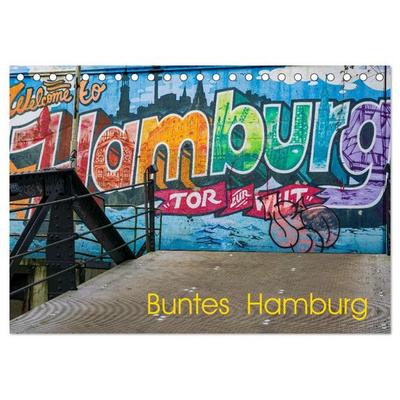 Buntes Hamburg (Tischkalender 2026 DIN A5 quer), CALVENDO Monatskalender