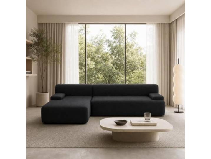 Acekool Ecksofa L-Form Schlafsofa 273 cm Extra Weiche Cord-Polsterung Links Chaiselongue, Modular, Boneless‑Design, Platzsparend, Kein Aufbau NötigFür Wohnzimmer, 273 x 167 x 59 CM