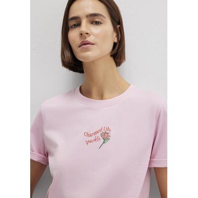 T-Shirt MAVI "FLOWER PRINTED TSHIRT", Damen, Gr. L, rosa (pink nectar), 100% Baumwolle, bedruckt, normal normal, Rundhals, Shirts T-Shirt, T-Shirt Oversize