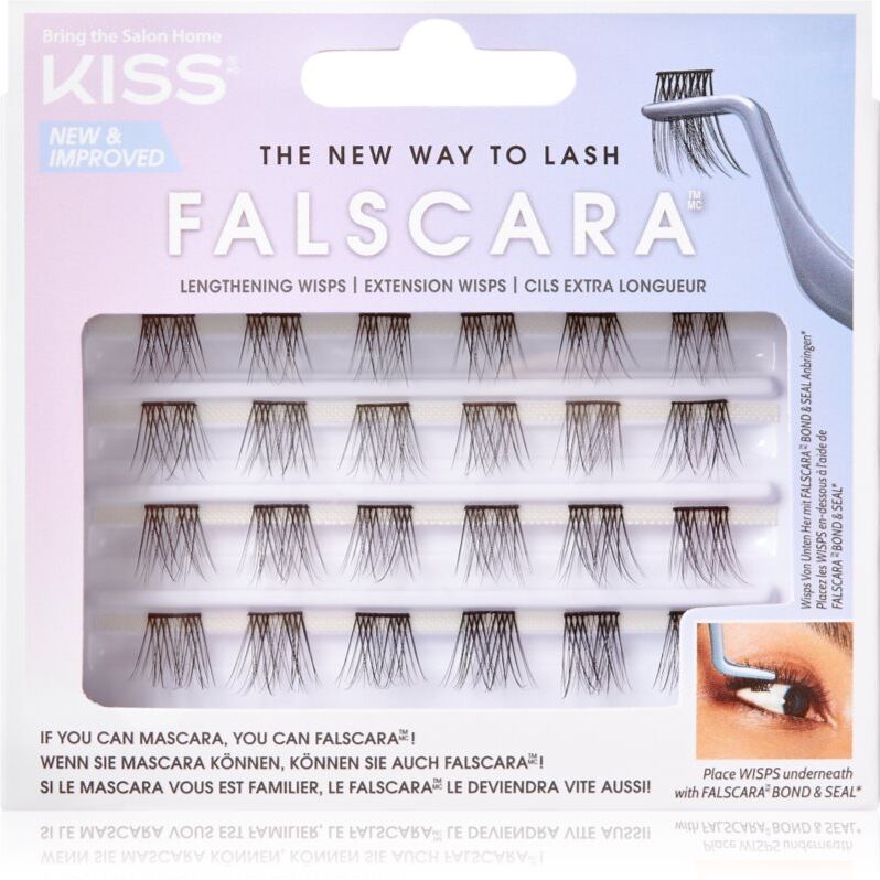 Kiss Falscara Wisp faux-cils en touffe à coller Lengthening Wisps 24 pcs