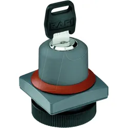 RAFI 40.60.50 - FS+ 22 - Schlüsselschalter - quadrat, metall, 1x 90°, Form V, 0+