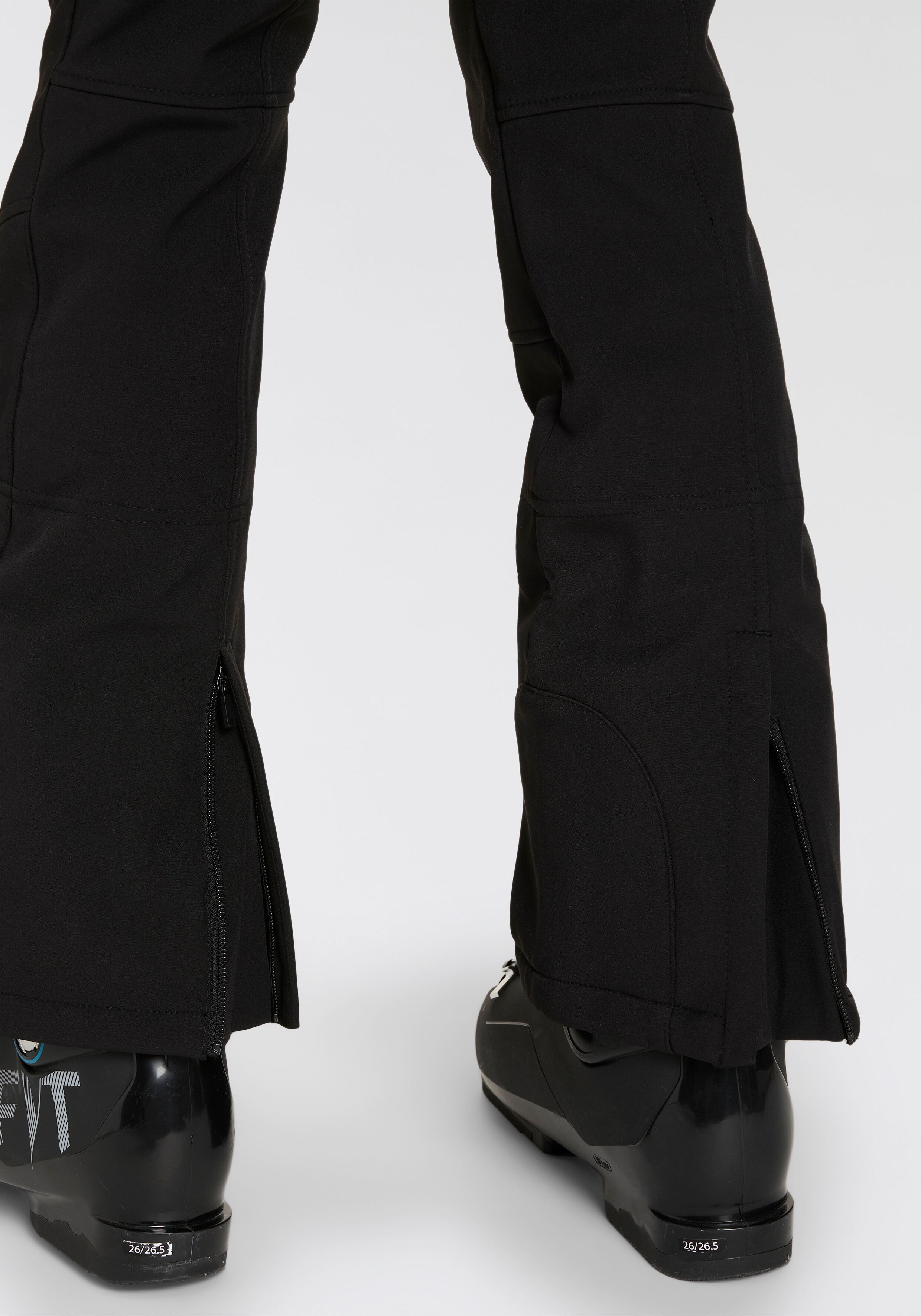 Skihose ICEPEAK "ICEPEAK ENTIAT", Damen, Gr. 40, N-Gr, schwarz, Obermaterial: 90% Polyester, 10% Elasthan, Hosen Skihose, atmungsaktiv mit 5000er Wert, wasserabweisend, winddicht schwarz 40, N-Gr