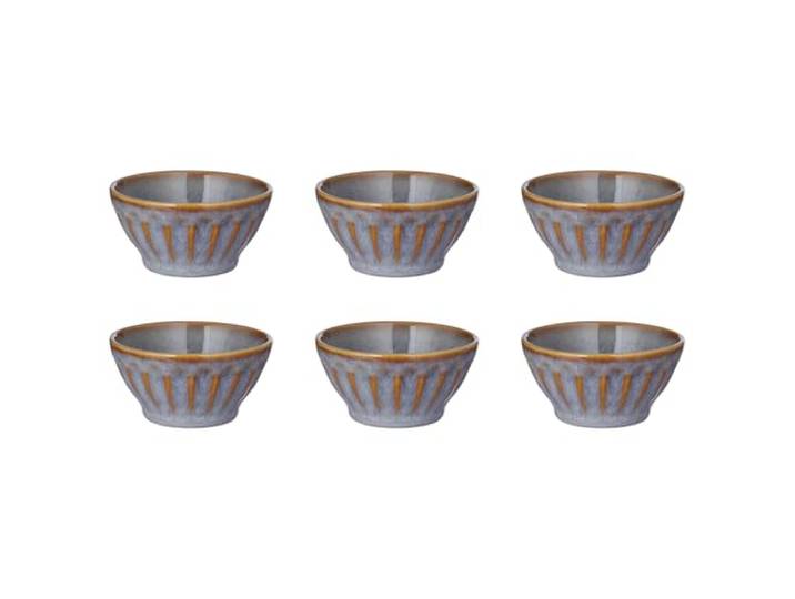 BUTLERS 6er-Set Dipschalen Steinzeug - BERGAMO - spülmaschinenfest Farbe Grau - 110 ml - Snackschalen für Saucen & Dips - Tapas-Schälchen für Oliven & Antipasti