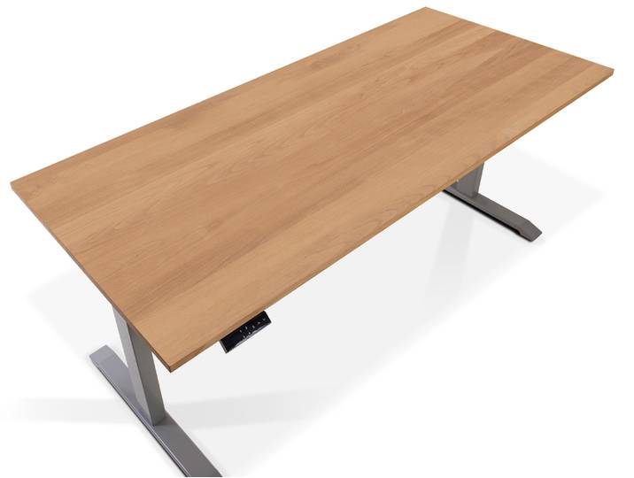 OFFICE ONE Schreibtischplatte, Material Massivholz, Buche