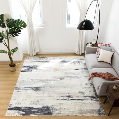 KALATY Arden Slate Abstract Machine Washable Area Rug