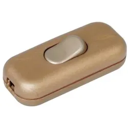 Kopp 191307003 Schnurzwischenschalter 1-polig Wippenausschalter 250V 2A gold