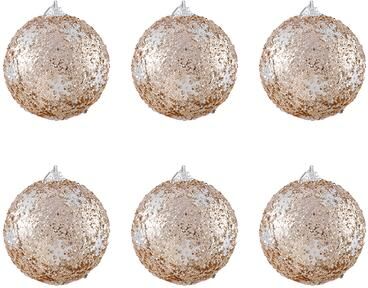 Retailers Go Christmas Ball Ornaments 6pcs 8cm, Red White Hanging Tree Decorations, Holiday New Year Navidad Home Decor 6pcs 9 8cm