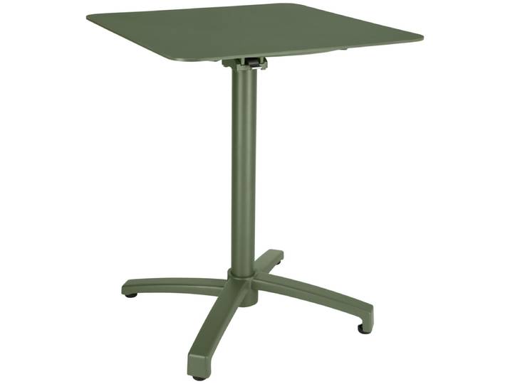 VEGA Outdoor-Aluminium-Tisch Taipa quadratisch 60x60x72 cm (LxBxH); Platte oliv, Gestell oliv; quadratisch