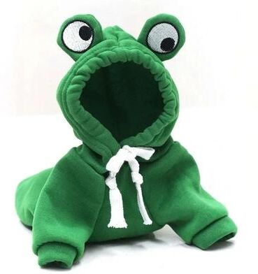 Uplifted Goods Plush Cartoon Fruit Pet Winter Fleece frog xl