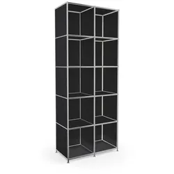 Aktenregal System 4 Metall Schwarz