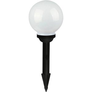 Blulaxa Wegeleuchte 49919, weiß, mit Solar, Kugelleuchte, LED, IP44, mit Dämmerungssensor, Ø 15 cm