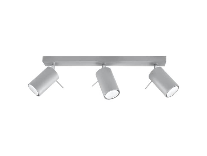 Plafonnier gris avec 3 spots, style industriel, réglable