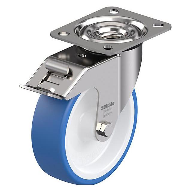 Blickle TPU-Rad, Edelstahl-Gehäuse mit Platte (942097)