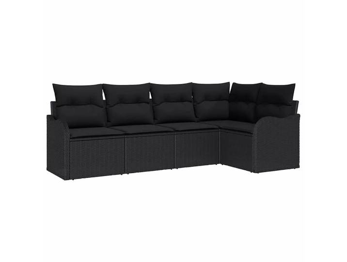 VidaXL - Modulare sofagarnitur poly-rattan, One Size, Schwarz