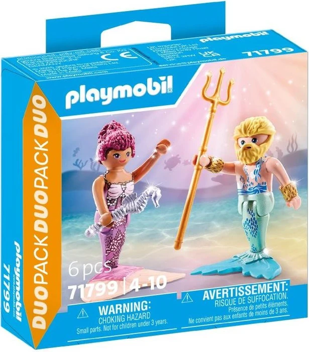 Playmobil 71799 DuoPack Meerjungfrau und Meermann, 6 Stück