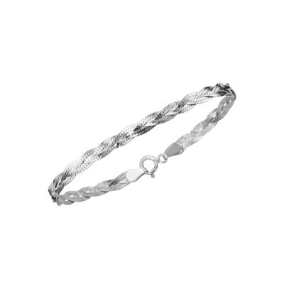 Armband FIRETTI "Schmuck Geschenk Silber 925 Armschmuck Armette Heringbone", silber (silberfarben), Armbänder, Damen, 18cm, Silber 925 (Sterlingsilber), Armband