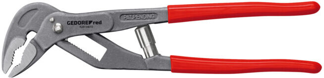Gedore red Pince multiprise pour pompe à eau, ouverture jusqu’à 35 mm, réglable, mécanisme automatique à une main, plate, R28154010 (3301172)