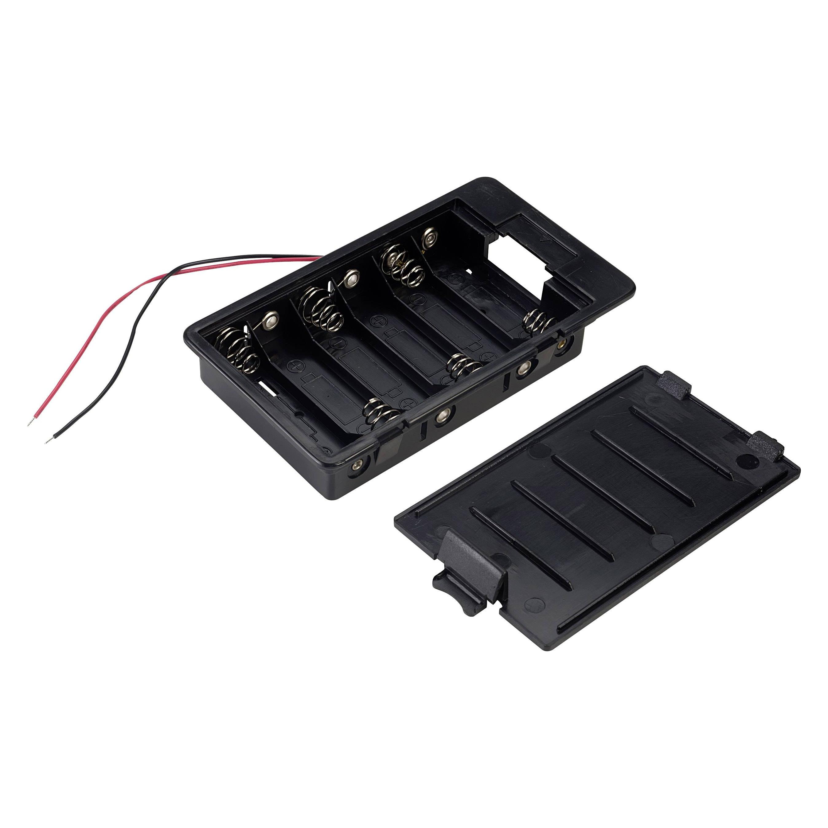 Tru Components Batteriehalter 6x Kabel (SBH361A)