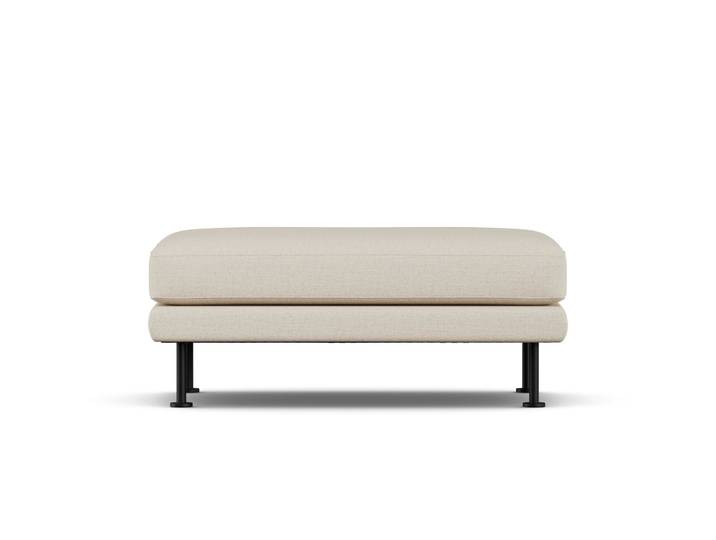 1898 Bredhult Fußhocker Same Beige 6670-Schwarzer Stahl