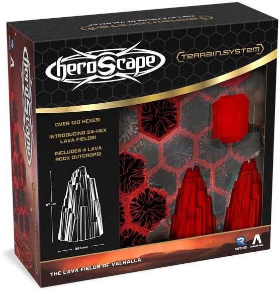 Heroscape: The Lava Fields of Valhalla Terrain Expansion for Board Games, Ages 8+, by Renegade Game Studio