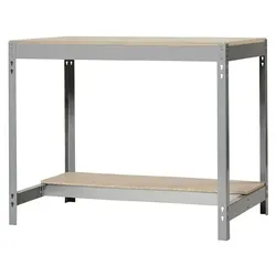 PROREGAL Werkbank BUFFALO | HxBxT 84x120x61cm | Traglast 600kg | Grau | Werktisch Arbeitstisch Arbeitsbank