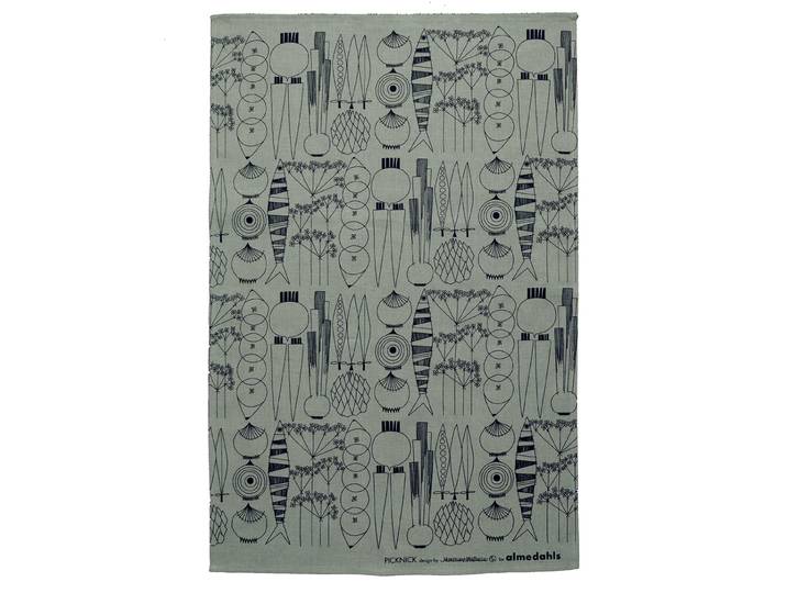 Almedahls Torchon Picknick Gris vert-noir