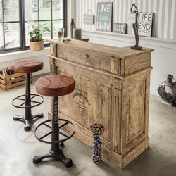 Faktorei Barschrank Vintage-Natural, ca. 120 x 108 x 50 cm