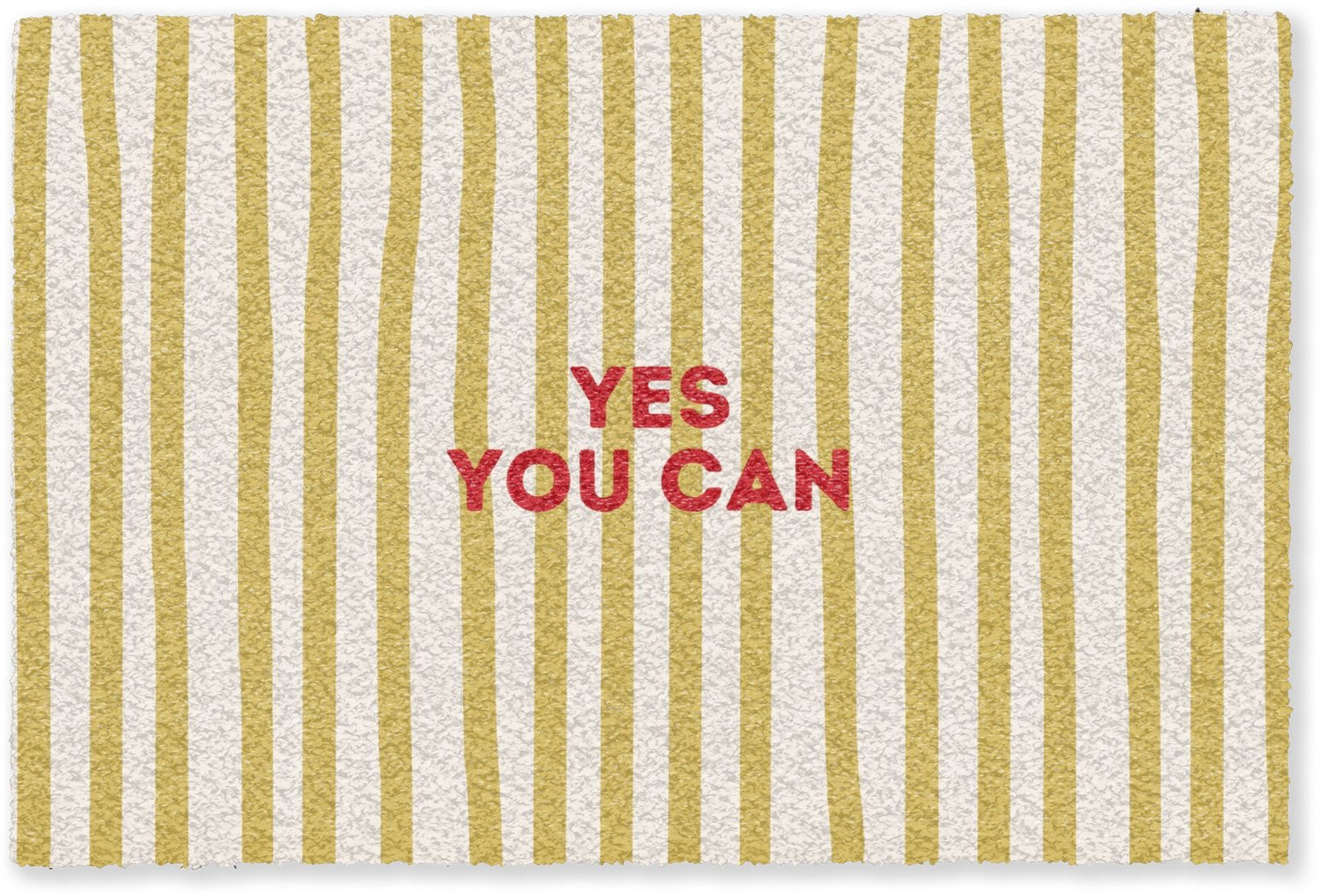 Yes You Can Deurmat met Abstract Strepen Print - Rood - B/D: 180 x 120 cm