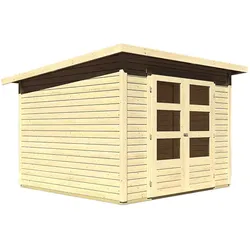 Karibu Gartenhaus Stockach 4 - 19 mm-246 x 246 cm-naturbelassen