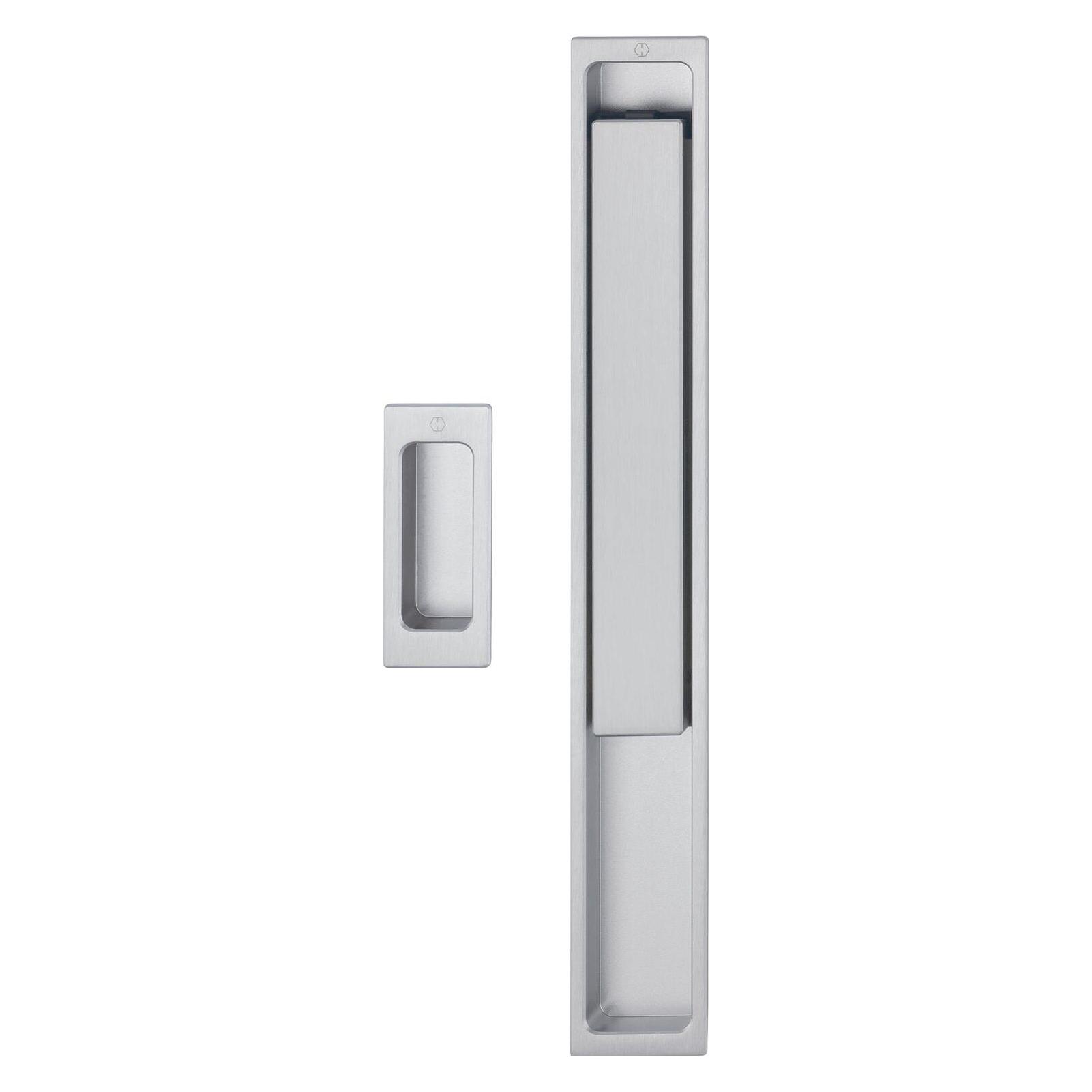 Hoppe Hebeschiebegarnitur AUSTIN Muschelgriff, Aluminium edelstahlfarbig matt (Türgriff) (228824)