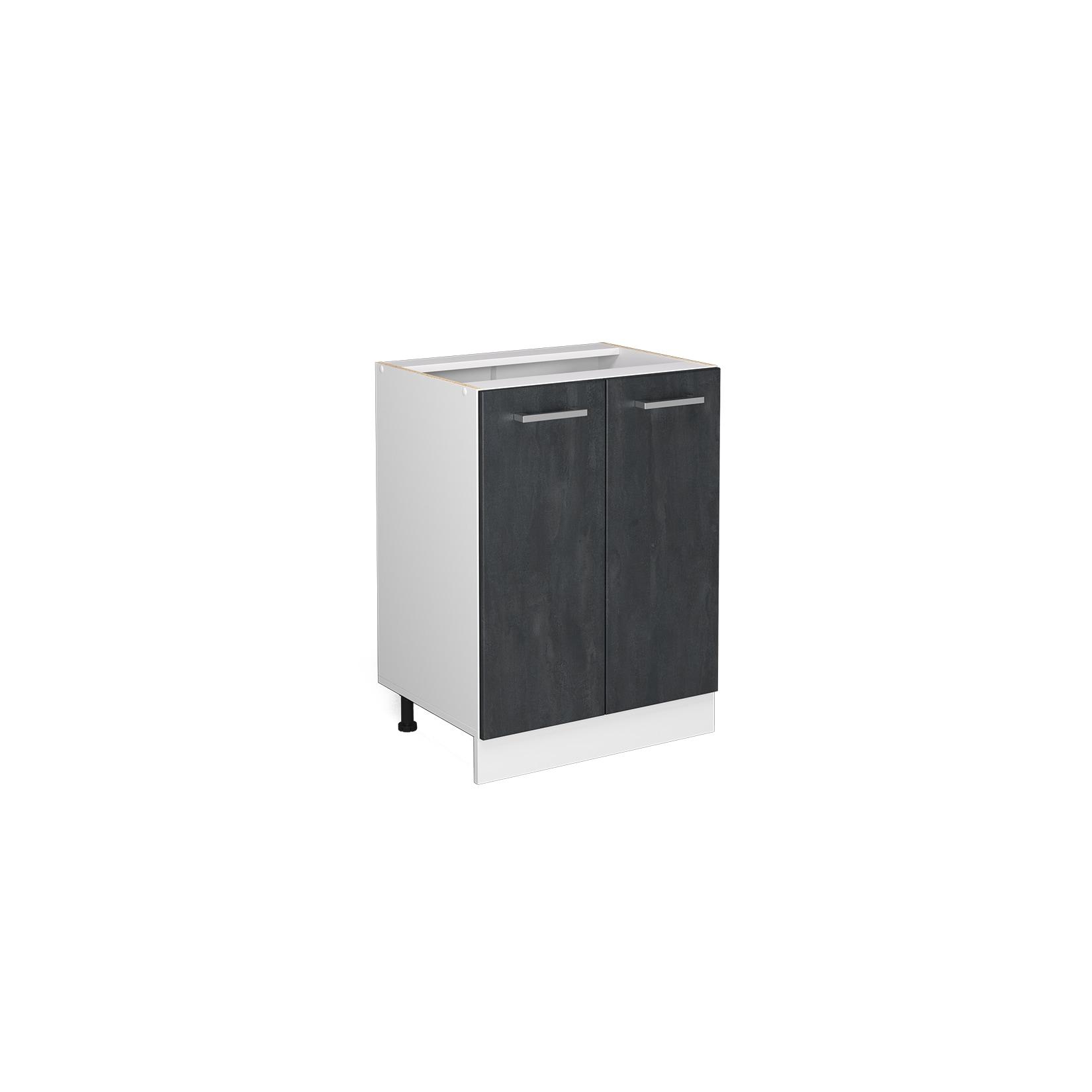 Vicco Unterschrank R-Line Schwarz Beton Weiß 60 cm ohne Arbeitsplatte