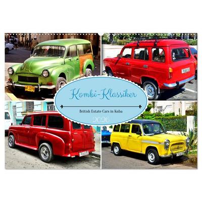 Kombi-Klassiker - British Estate Cars in Kuba (Wandkalender 2026 DIN A2 quer), CALVENDO Monatskalender