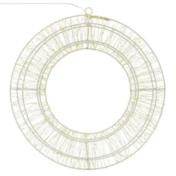 ECD Germany LED Metallkranz Ø50 cm, 1440 LEDs Warmweiß, Hängekranz mit Timer, IP44 wasserdicht, Weihnachtskranz für Innen/Außen Tür- & Fensterdeko