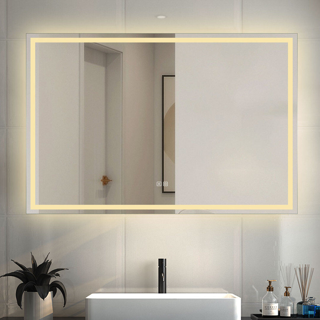 Metro Corstiaan Rectangle Wall Makeup / Shaving Mirror Clear 80cm x 120cm