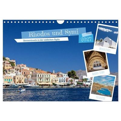 Rhodos und Symi (Wandkalender 2027 DIN A4 quer), CALVENDO Monatskalender