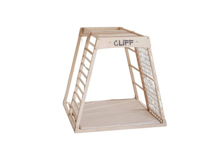 Cliff Klettergerüst, Weiß, Holz, Birke, 115x110x113 cm, Spielzeug, Holzspielzeug