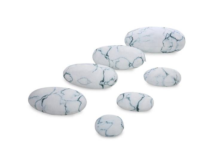 Vercart Stein Weißer Marmor Kissen 7er-set, Mode, Rund, 76x40 cm, Heimtextilien, Wohntextilien, Kissen, Zierkissen