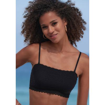 Bralette-BH VIVANCE BY LASCANA "BH ohne Bügel, Bandeau-BH, BH ohne Träger, große Größen", Damen, Gr. XXL (46), N-Gr, schwarz, Spitze, Obermaterial: 84% Polyamid, 16% Elasthan, BHs, mit 2 Tragevarianten, als Dessous-Set kombinierbar, sexy Dessous