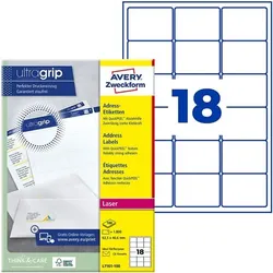Avery Zweckform 1800er-Pack Adress-Etiketten mit ultragrip »L7161-100« weiß